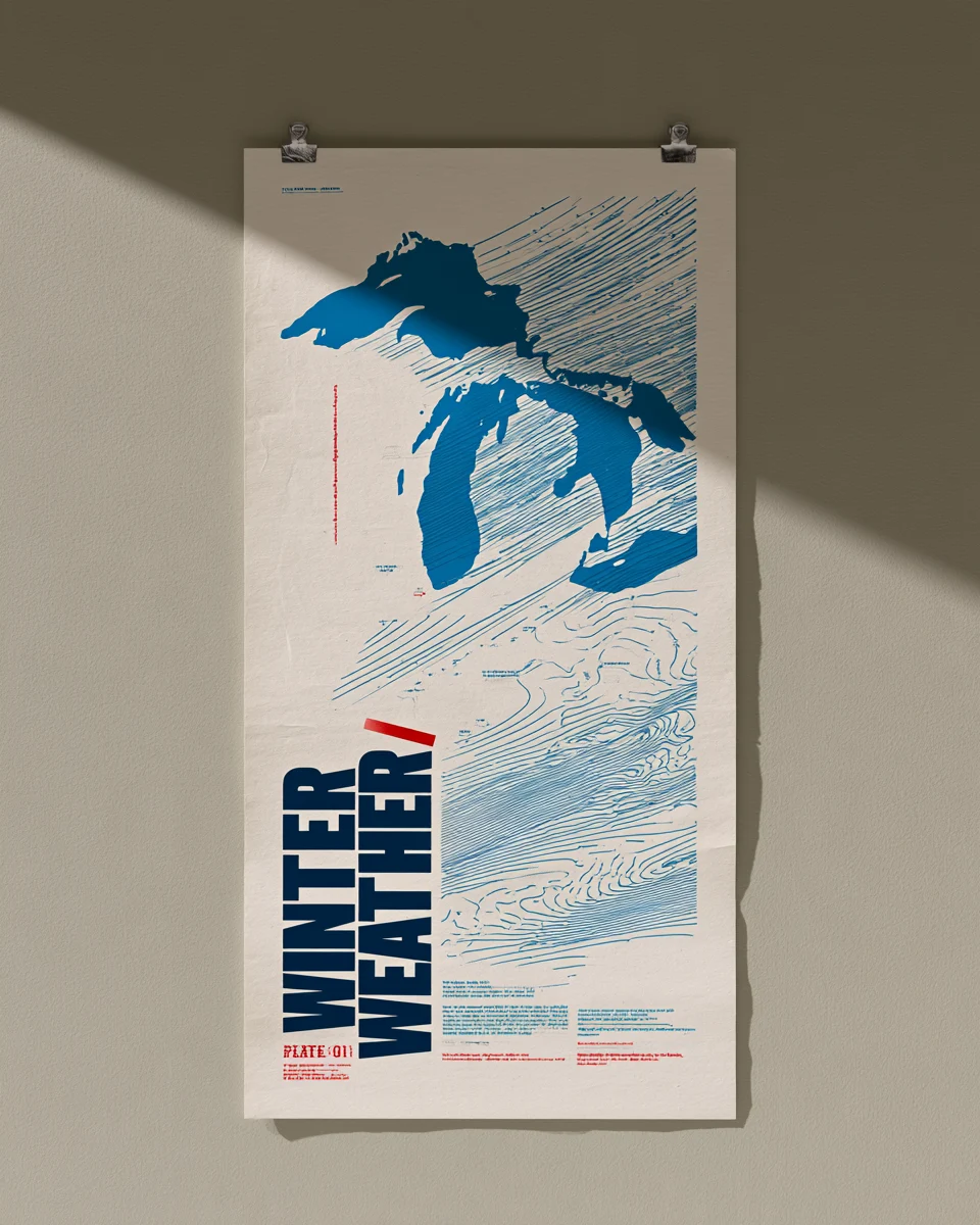 Winter Weather No. 01, art print, 12 × 36 in.
