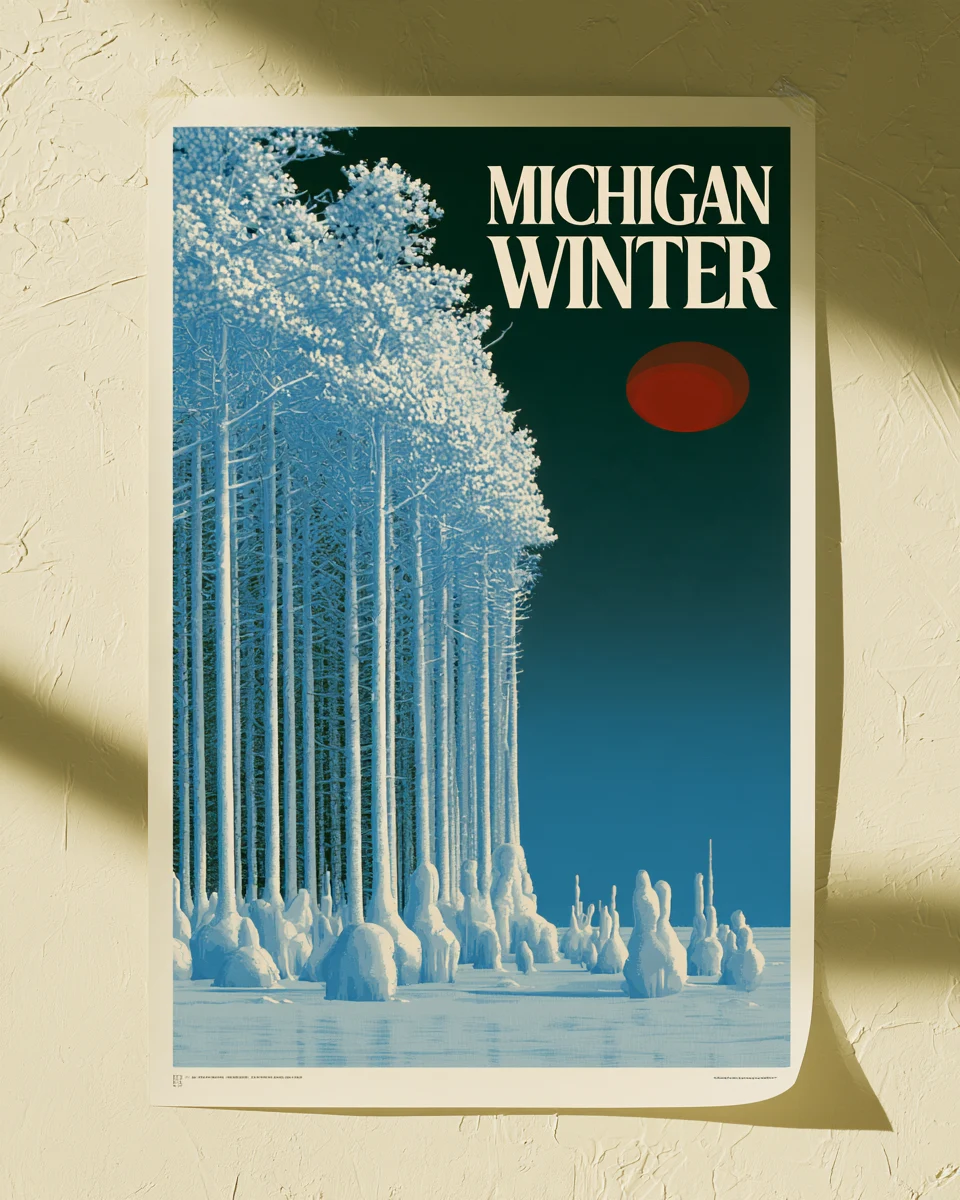 Michigan Winter, archival print, 18 × 24 in.